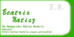 beatrix matisz business card